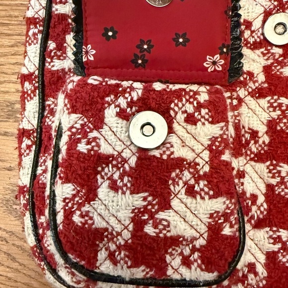 Rare Vera Bradley Red White Houndstooth
Saddle Bag Limited Edition main image 4